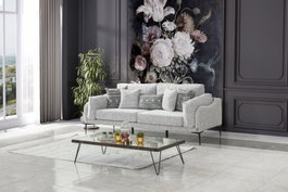 Atelier Del Sofa Sofá de Terciopelo Mia - Gris
